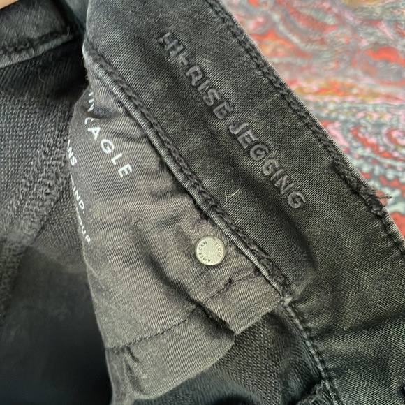 NWT American Eagle Black Soft Knit Hi Rise Next Level Stretch Jegging Jeans - Picture 5 of 5